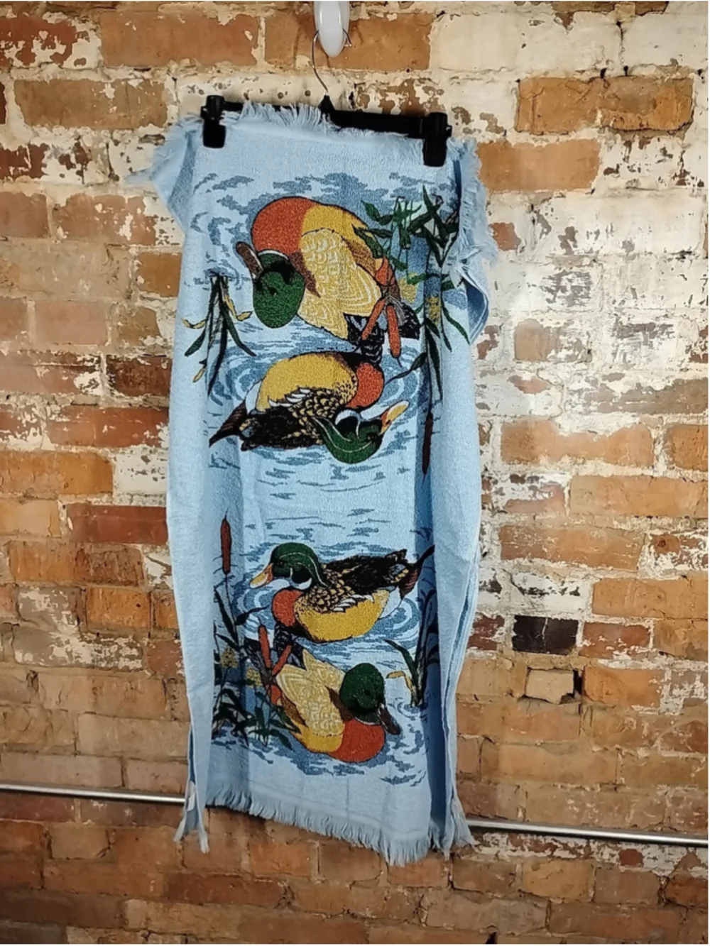 Vintage CANNON Ducks Towel Design Fringe